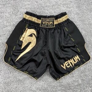 Venum Giant Muay Thai Shorts Men's XL Black/Gold Jiu Jitsu Kick Boxing